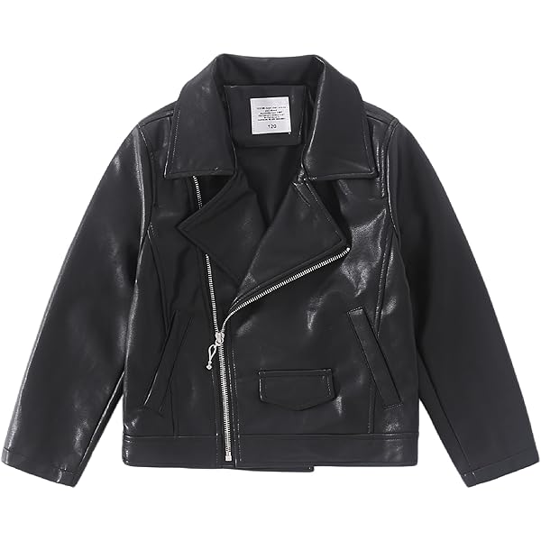 BABY ファージャケット 黒 Amazon.com: Generic Baby PU Faux Leather Motorcycle Coat